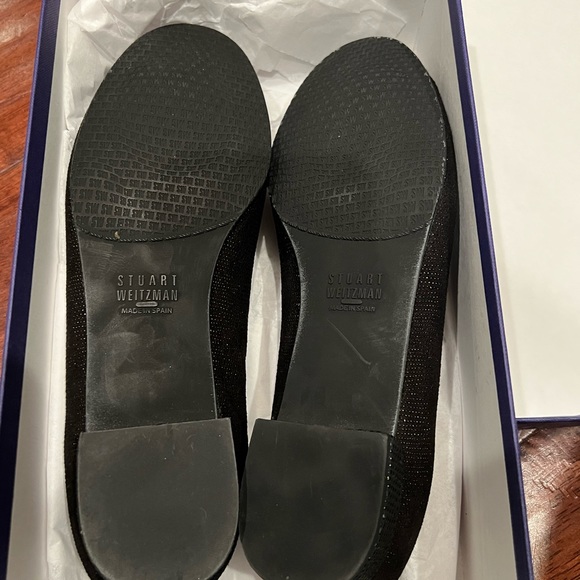NWT- Stuart Weitzman black and silver flats - Picture 4 of 7